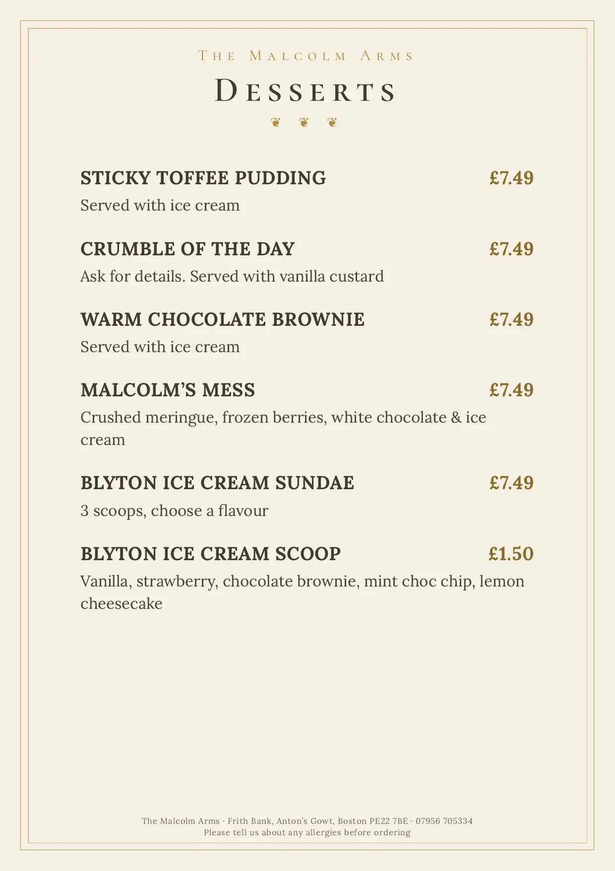 Desserts — tap to read it full size